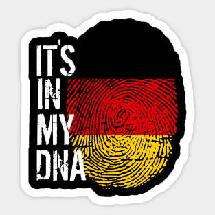 Germany Flag Fingerprint My Story DNA German Sticker